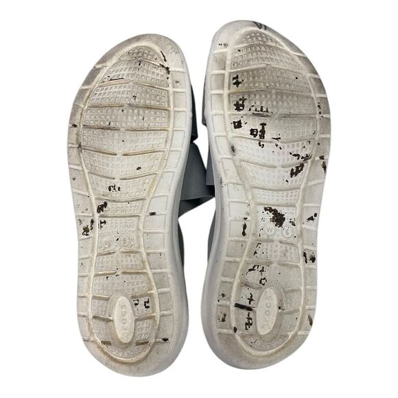 Crocs | Women's Gray LiteRide Stretch Sandals 6 - Picture 8 of 9